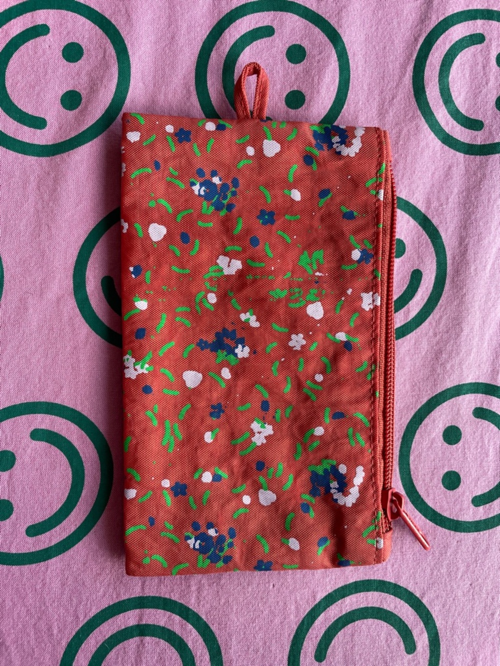 BAGGU small go pouch, calico floral, EUC